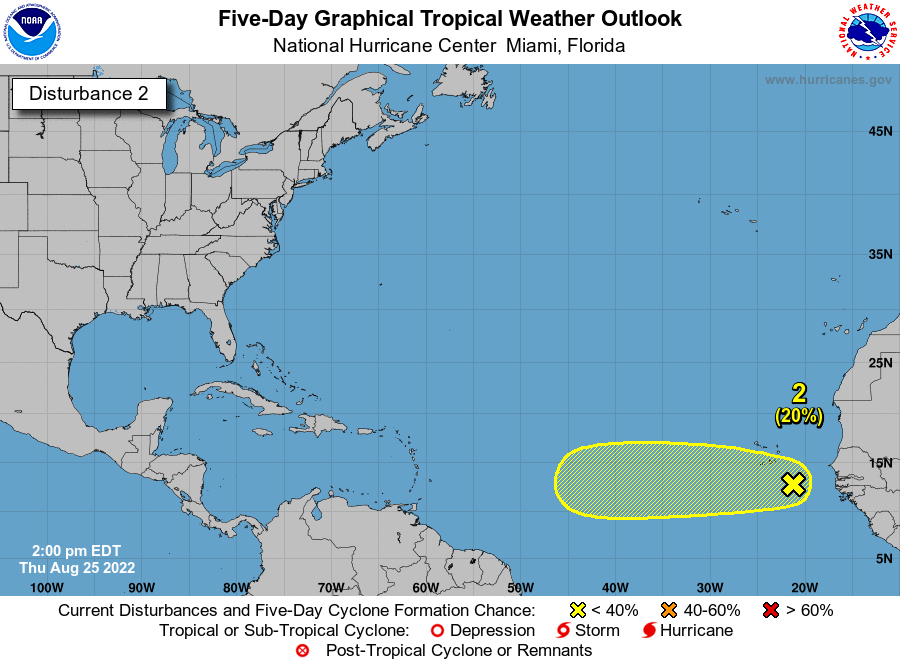 Atlantic Disturbance 1pm 25th August